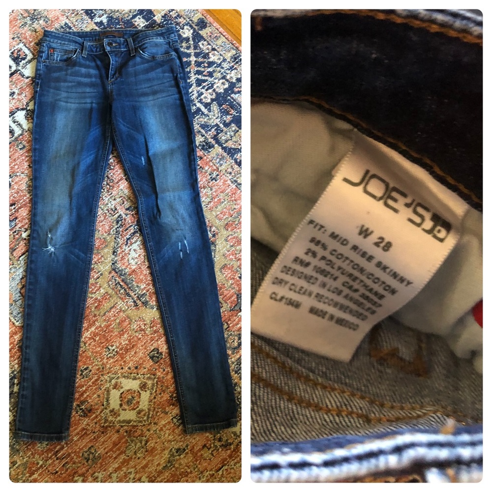 Joe’s Jeans Mid Rise Skinny Jeans